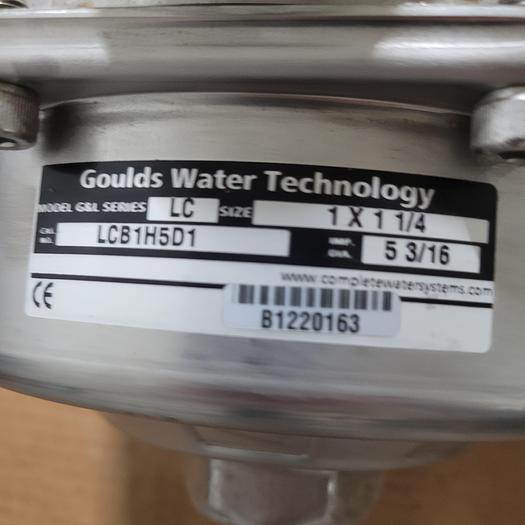 EMERSON MOTOR P63FWG-4365 3HP 208-230/460 3450 RPM & GOULDS H2O pump model: LCB1H5D1 / 1" x 1-1/4" *NEW* IMPELLER 5-3/16"