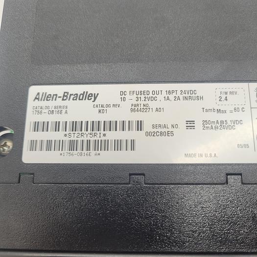 Allen-Bradley DC EFUSED Out 16pt 24VDC 1756-OB16E Ser.A 2.4