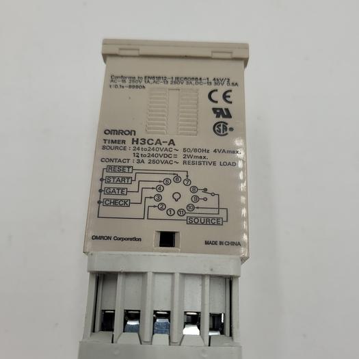 Used Omron Time Delay Relay, 24 to 240VAC/12 to 240VDC Mfr # H3CA-A