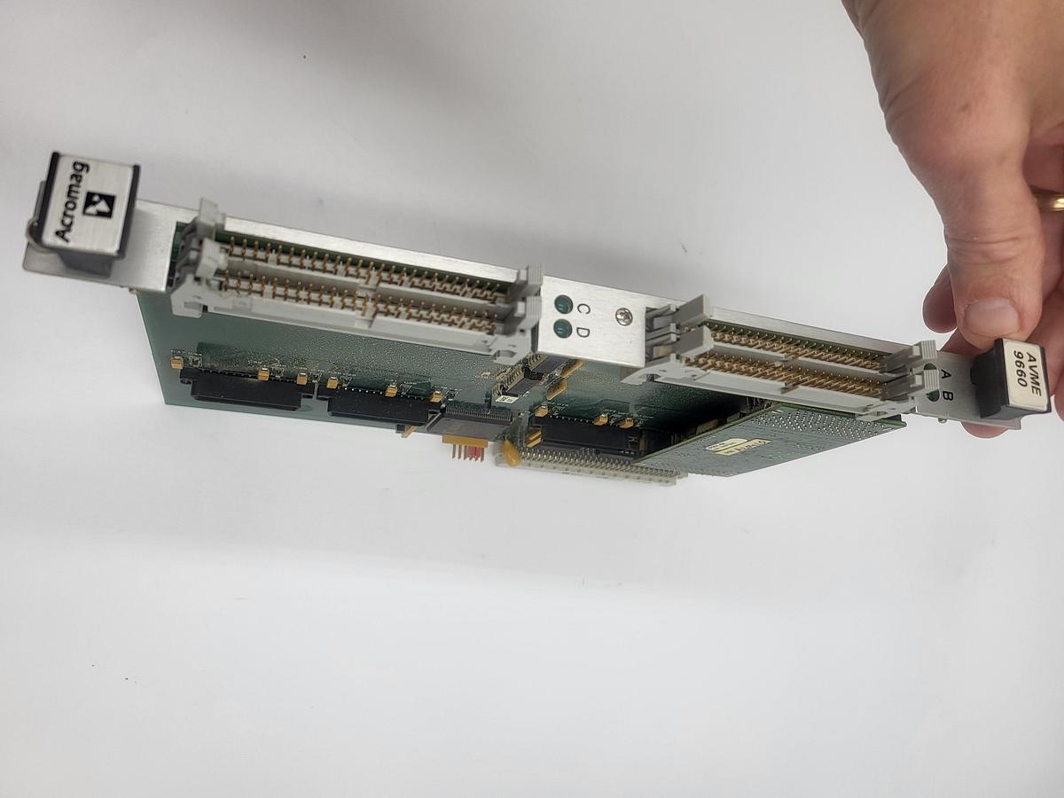 Used Xycom Acromag AVME9660 - P/N: A20410 circuit board serial card - OFF a Triangle bagger model: B55PRC/A918F2RN