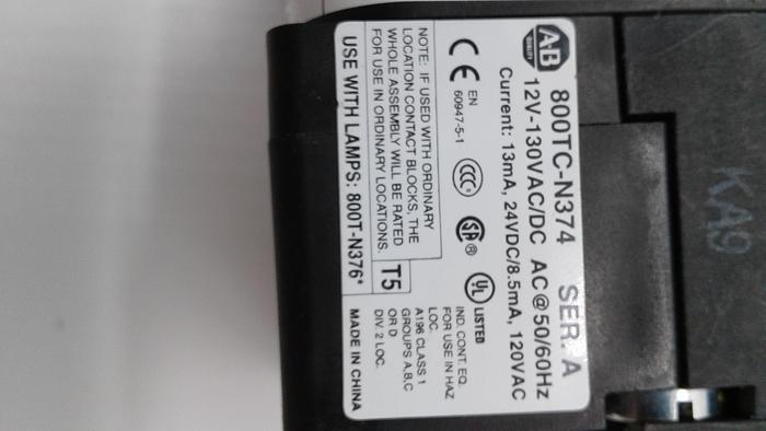 Used Allen-Bradley 12V-130VAC/DC Emergency stop