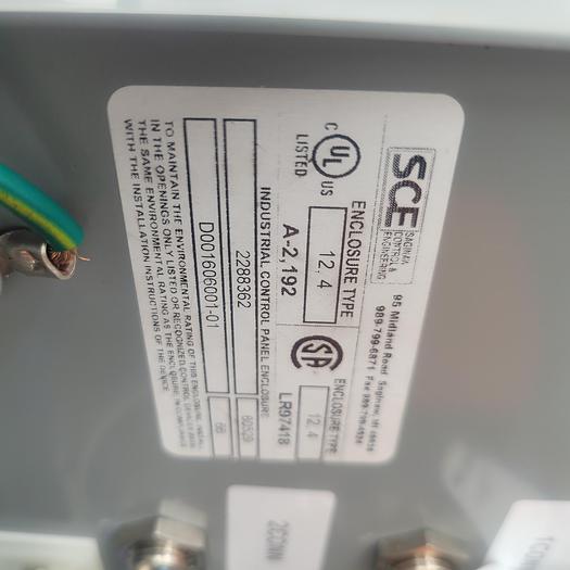 Used SCE Industrial Control Panel Enclosure 288362
