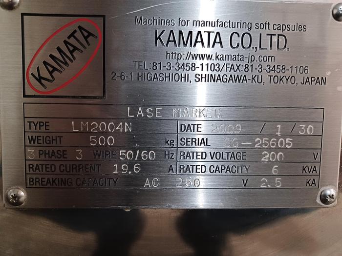 Used Kamata Co2 laser marker tablet or capsule printer