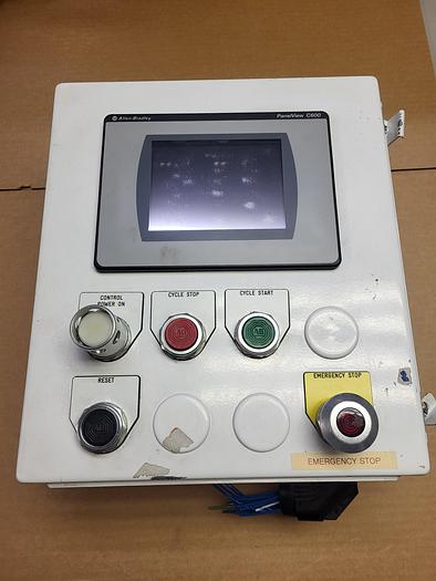 Used Hoffman Enclosure A1412CH Allen-Bradley 2711C-T6T Ser.A /Switches