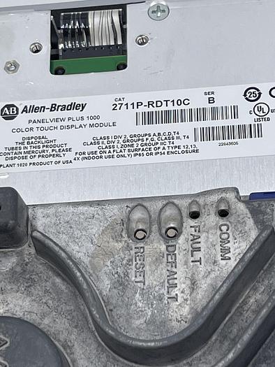 Used Allen-Bradley 2711P-T10C4D8 Ser A, 2711P-RP8D Ser A, 2711P RDT10C Ser B