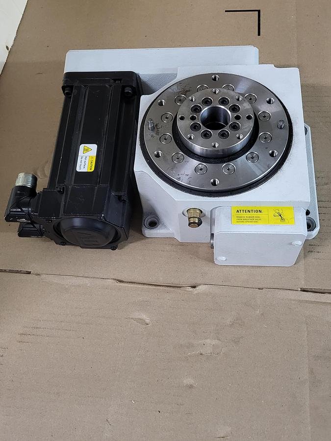 Used Weiss NC0150TB Heavy Duty Rotary Indexing Table & Allen Bradley PN-11319 MPL-B320P-MJ74AA Servo Motor