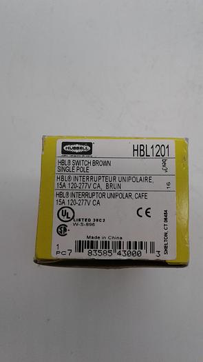 Hubbell HBL Switch Brown Single Pole HBL1201