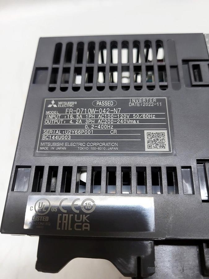 Mitsubishi Electric FR-D710W-042-N7 nameplate