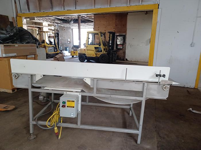Used Stainless steel conveyor  7' long 24.5" wide 36" tall 120V