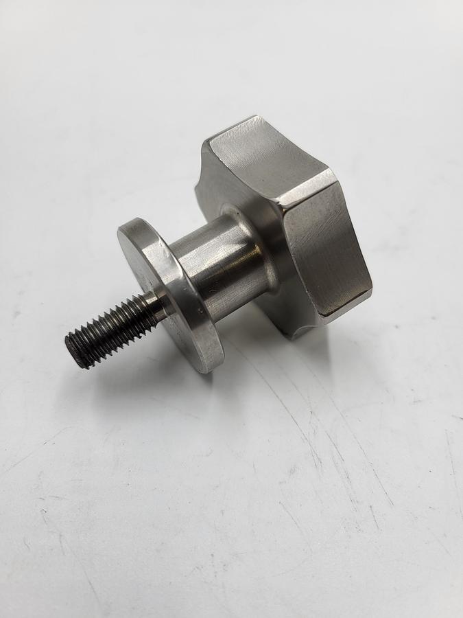 Used Stainless steel knob 1/4 - 20 thread 5/8" long 126672