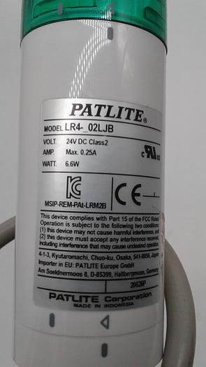Patlite LR4_02LJB 24V LED Signal Tower