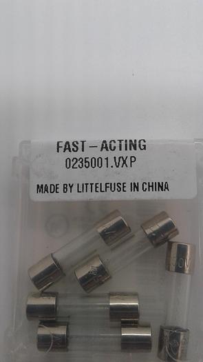 Littelfuse Five fuses 235 1A 250Vac Fast Acting