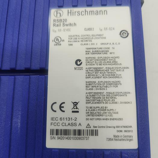 Hirschmann RSB20 Rail Switch Class 2