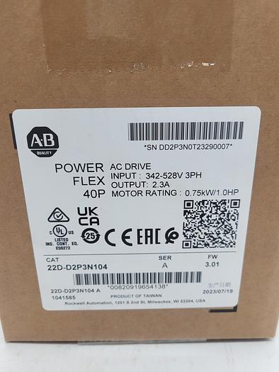 Allen-Bradley PowerFlex 40P 22D-D2P3N104 Ser.A