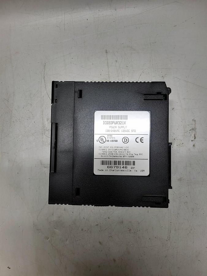 GE Fanuc IC693PWR321X nameplate
