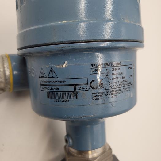 Used ROSEMOUNT 2120 VIBRATING FORK LEVEL SWITCH JBE1138543 / 2120D0DV1NAYE0180