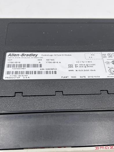 Used Allen-Bradley 1756-IB16 Ser A