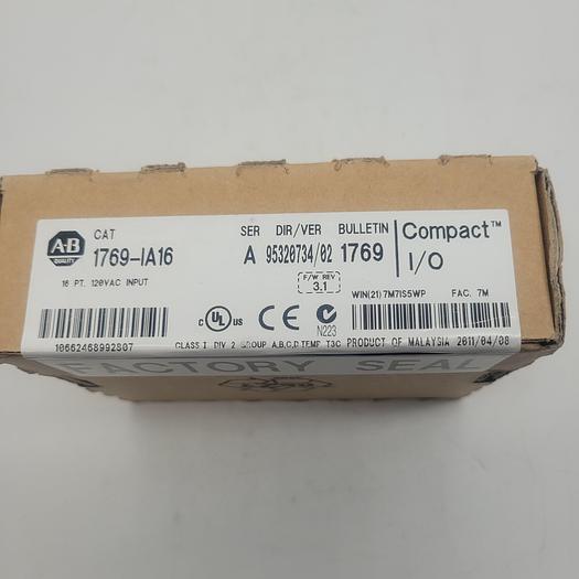 Allen-Bradley 16 Pt. 120VAC Input 1769-IA16 Ser.A 3.1