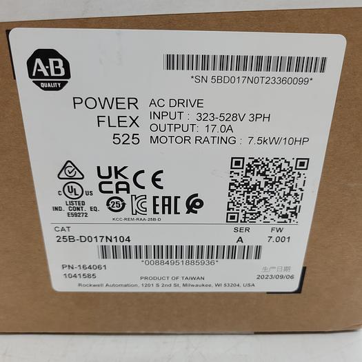Powerflex 525 10HP 25B-D017N104/A