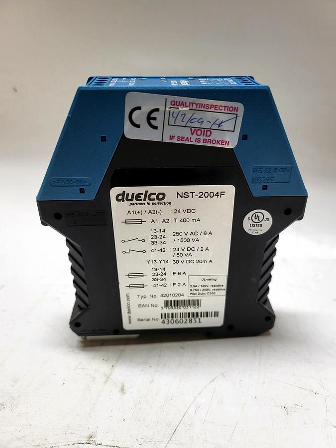 duelco NST-2004F nameplate