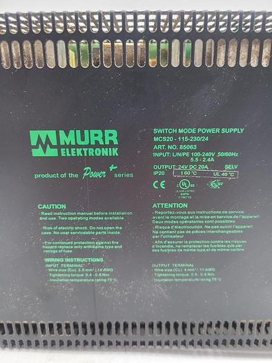 Used Murr Elektronik Switch Mode Power Supply 115-230/24