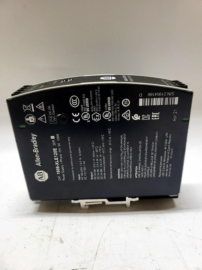 Allen-Bradley 1606-XLE120E nameplate