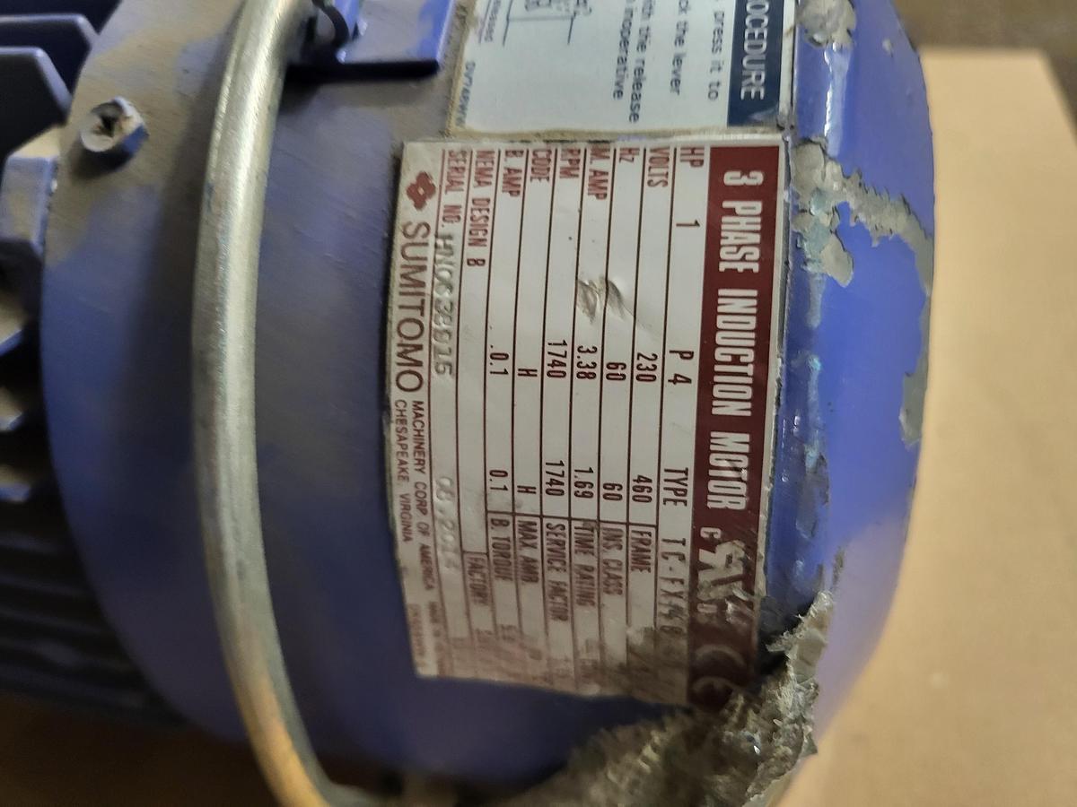 Used Sumitomo 3 Phase Induction Motor TC-FX14 B