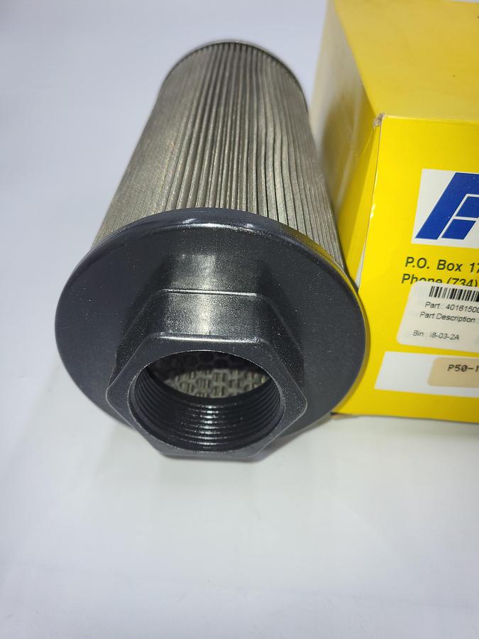 Flow Ezy Filters 40161500-4087 *NEW* P50-1 1/2-100  100 Mesh, 189 LPM, 50 GPM, 4.2" Dia Female Suction Strainer no Bypass 1-1/2 Port NPT, 9.8" Long