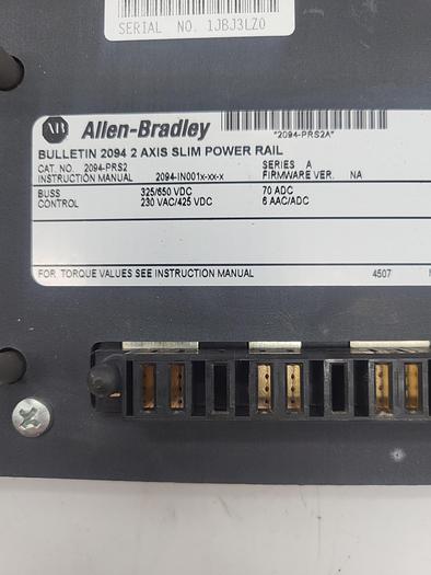 Used Allen-Bradley Bulletin 2094 2 Axis Slim Power Rail Ser.A