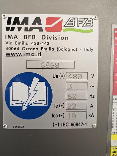Used IMA BFB model 3721 AB wrapper
