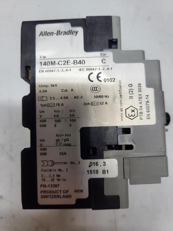 Used Allen-Bradley 140M-C2E-B40 Ser.C