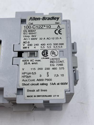 Allen-Bradley 100-C12Z*10 Ser A 