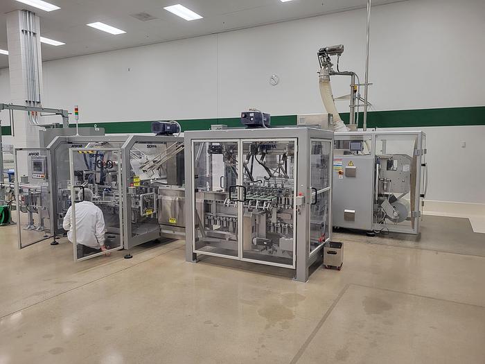 Used OMAG 1 gram filler packet and SERPA P150 cartoner line (2018)