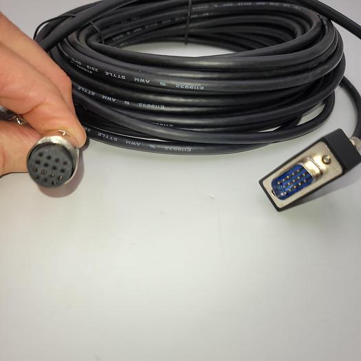 AWM 50' long 2919 E301195 30V VW-1 female end / VGA male end both 15 prong AND patch cord convert female to male 15 prong