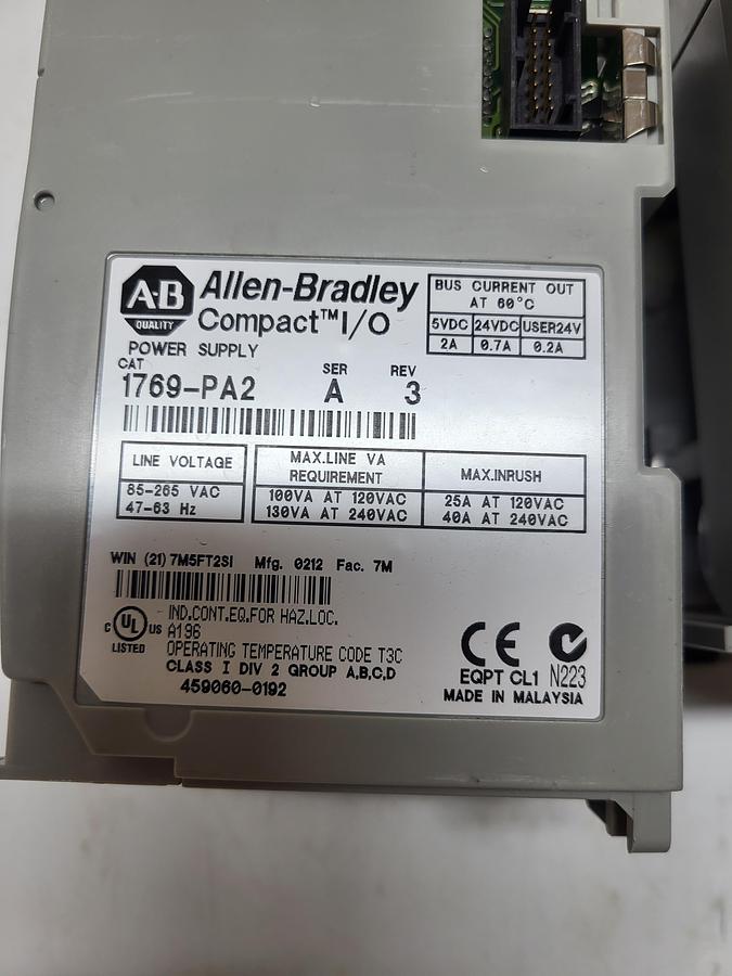 Used Allen-Bradley Compact I/O 1769-PA2 Ser.A