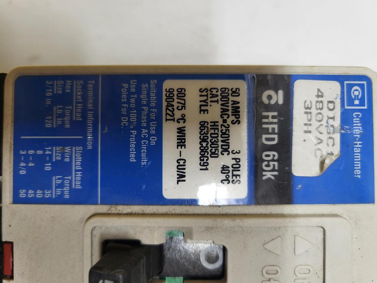 Used Cutler Hammer HFD3050