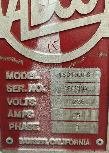 Used Adco 16C100EC tri seal carton closure