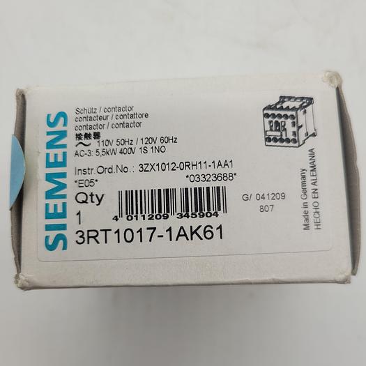 Siemens 3RT1017-1AK61 Contactor