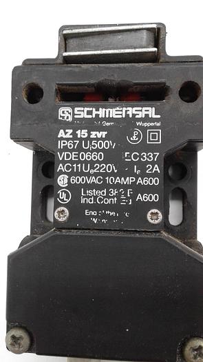 Used Schmersal AZ 15 zvr IP67 U500V VDE0660 EC337
