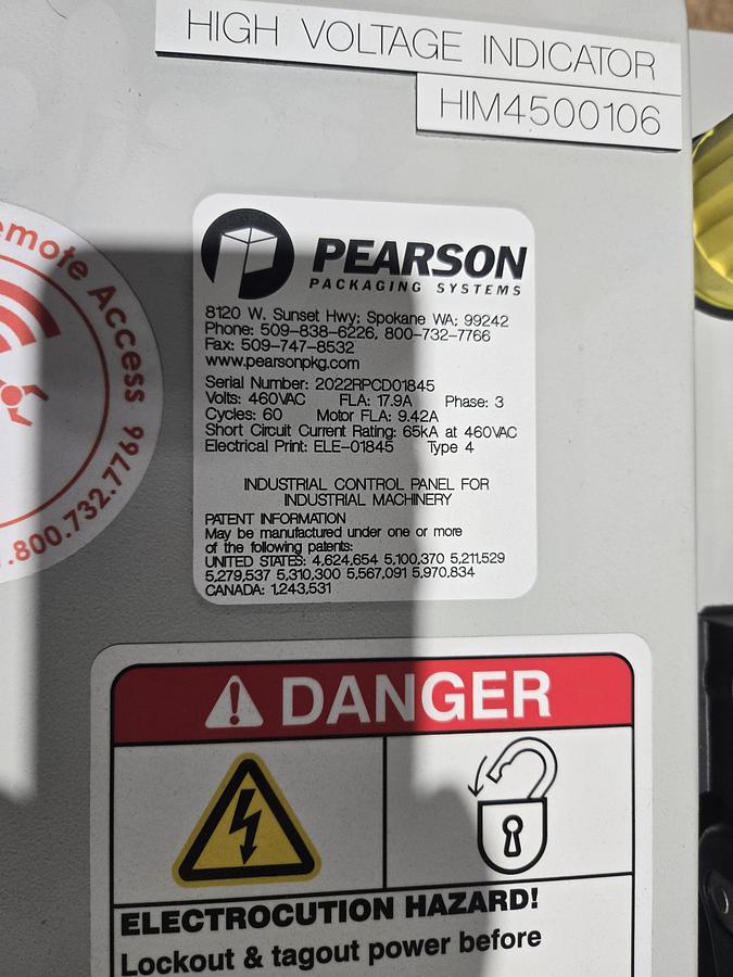 Used 2023 Pearson Complete case pack and palletizing line 2023 Never ran production ( like New)