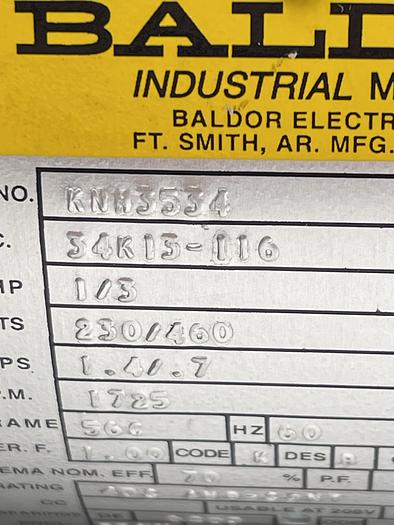 Used Baldor KNM3534 1/3HP 3PH