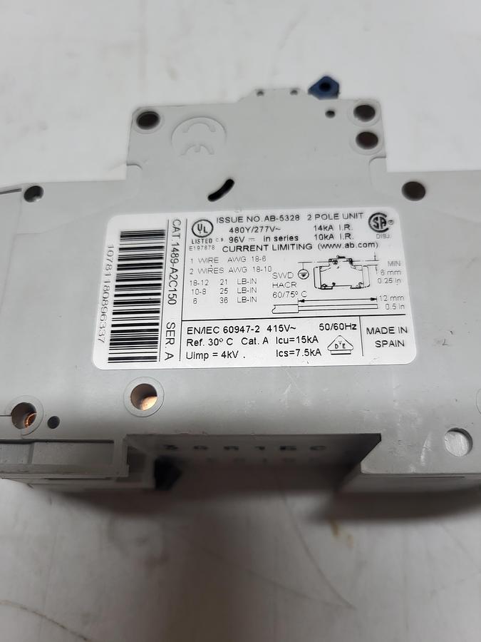 Used Allen-Bradley 1489-A2C150 Ser.A