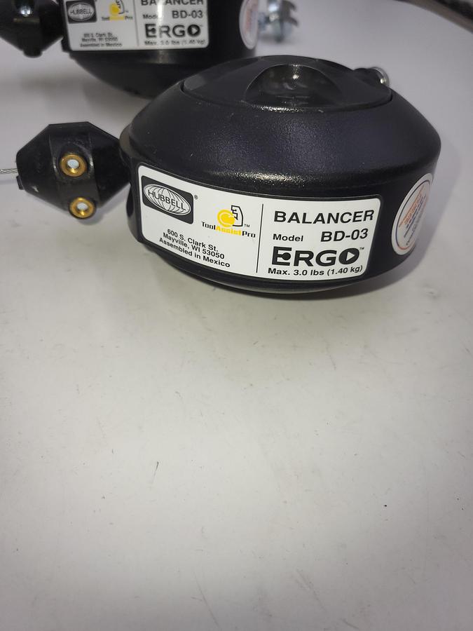 Used Hubbell BD-03 Tool Balancer, Swivel Mount (6.0 Ft, For 1.5-3.0 Lb)