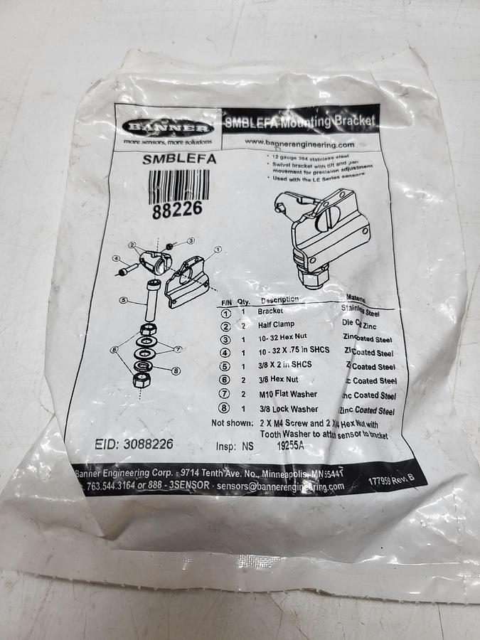 Banner SMBLEFA Mounting Bracket