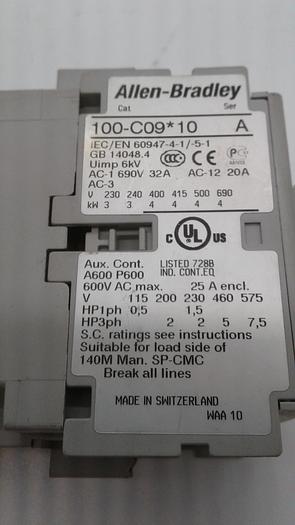 Used Allen-Bradley Motor Starter 100-C09*10 A