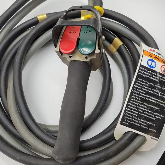 Used Ingersoll Rand hydraulic lift cord pn 10445 with 3/8" dia flex-loc 250# WP Thermoid 0114d54829