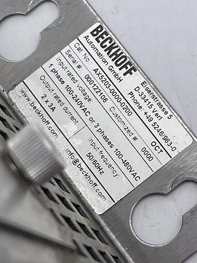 Used Beckhoff AX5203-0000-0200