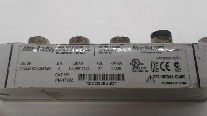 Used Allen-Bradley 1732E16CFGM12R Ethernet IP