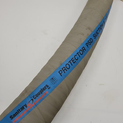 Sanitary Couplers 150 PSI WP hose 2-1/2" x 51" meets FDA/PMO USDA 3-A & Reseal stainless Sanitary Fitting RE250-TC both ends *New*