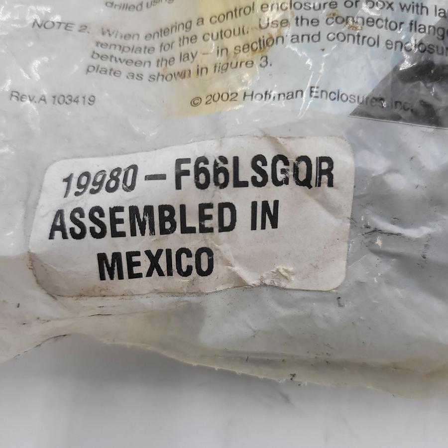 Used nVent HOFFMAN F66LSGQR F10 Flat Quick Release Sealing Plate, 6 x 6 in, For Use With NEMA 12 Lay-In Wireway, Steel